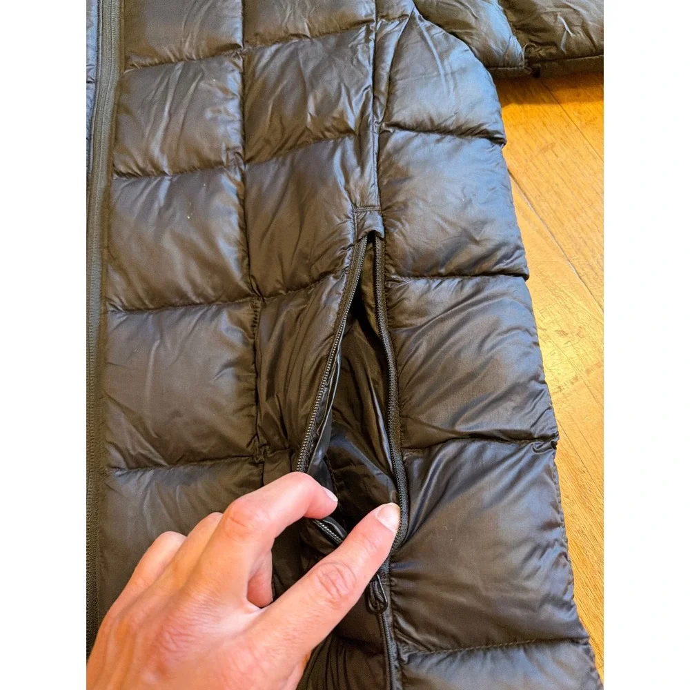 The North Face Mens ThermoBall Eco Hoodie Black Puffer Jacket Small FLAW